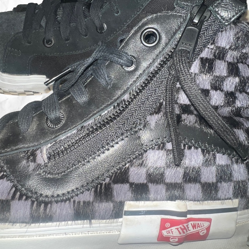 Vans Vault UA Sk8-Hi Cap LX Pony Black Checkerboard Men’s Sneakers - Picture 6 of 11